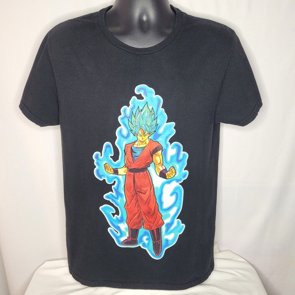 Russell Athletic Dragon Ball Goku Super Saiyan Blue Tee M